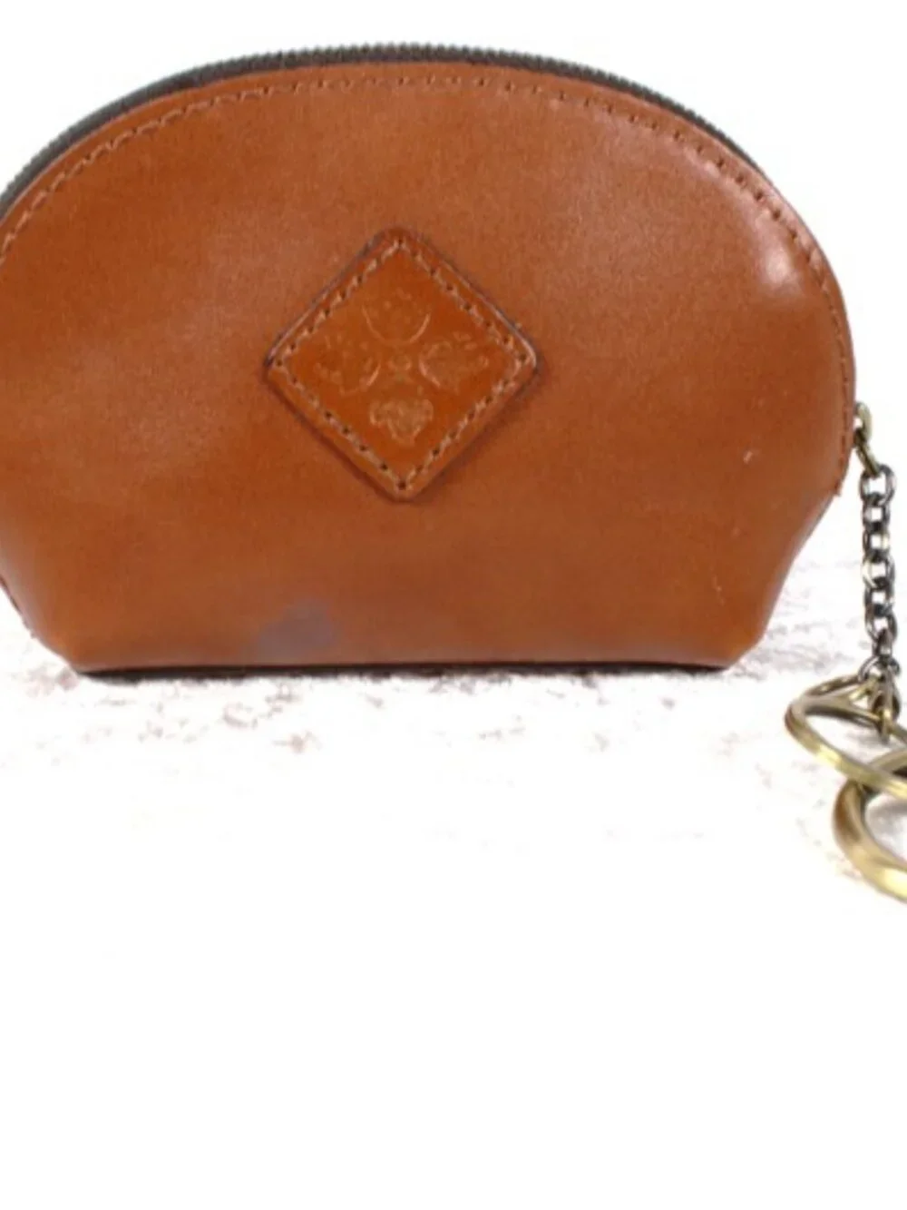 Patricia Nash Cognac Leather Bucket Crossbody Bag, Coin Purse + Duster